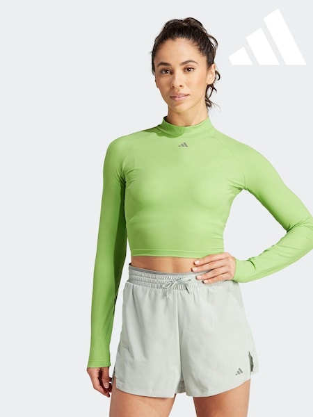 adidas Green Performance Training Hiit Heat.rdy Long-sleeve Crop Top (D34718) | €21.50