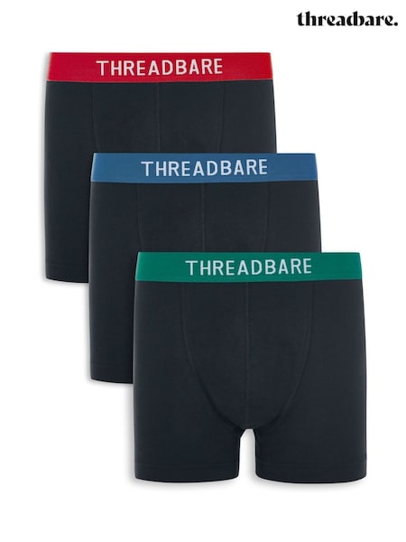 Negru - Threadbare Dark Negru Hipster Boxer 3 Pack (D34780) | 149 LEI