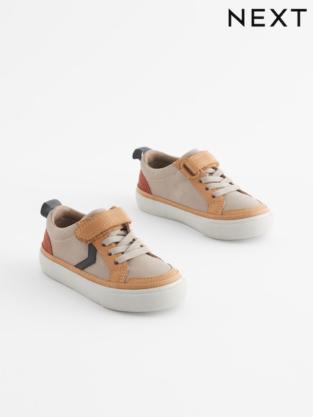 Neutral Standard Fit (F) Touch Fastening Chevron Trainers (D34867) | €9 - €12