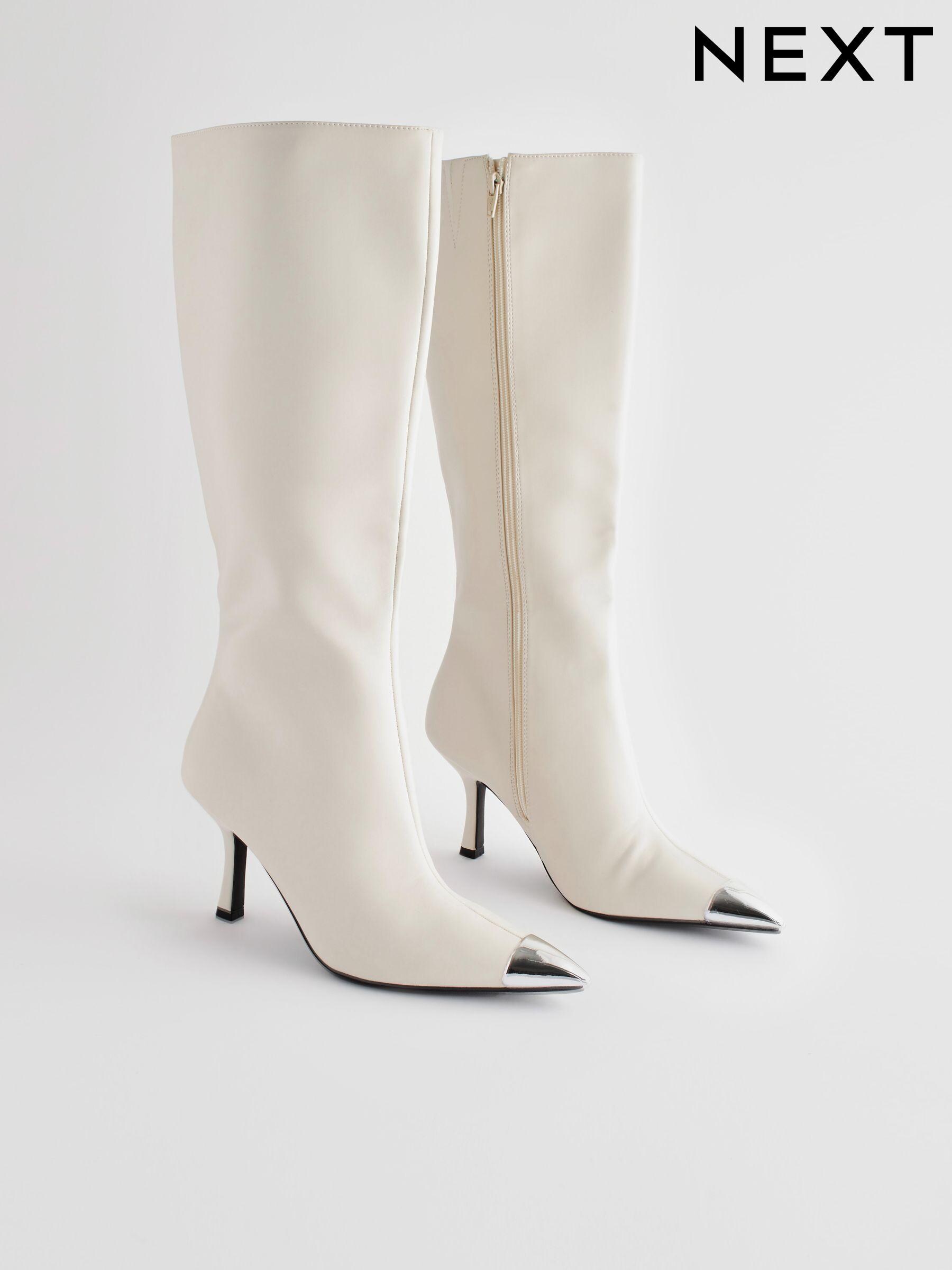 White pointy toe boots best sale
