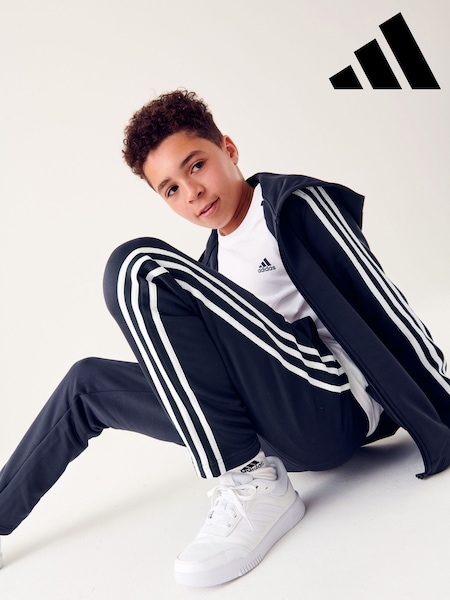adidas Blue Sportswear Train Essentials Aeroready 3-Stripes Regular-Fit Joggers (D35001) | R$ 245