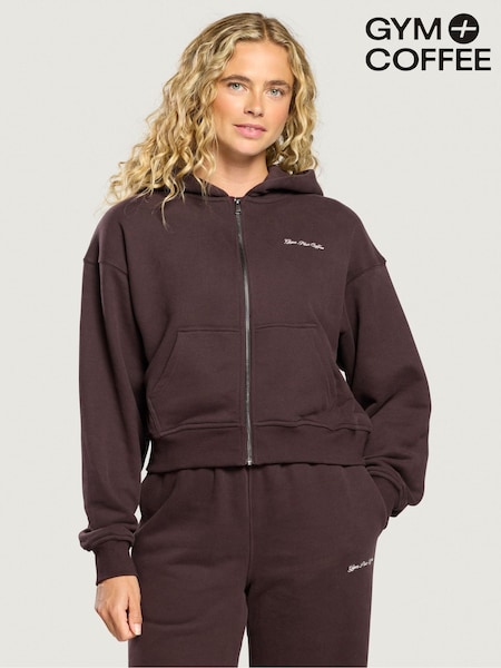 Brown - Gym + Coffee Daily Zip Hoodie