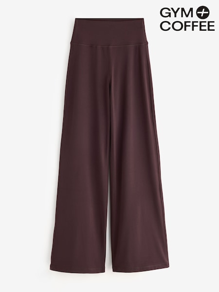 Brown - Gym + Coffee Soft Motion Wide Leg Leggings