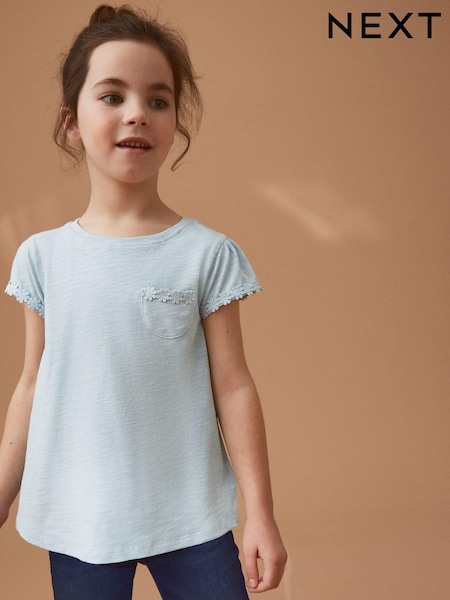 Blue Daisy Pocket T-Shirt (1.5-16yrs) (D35226) | € 2 - € 4
