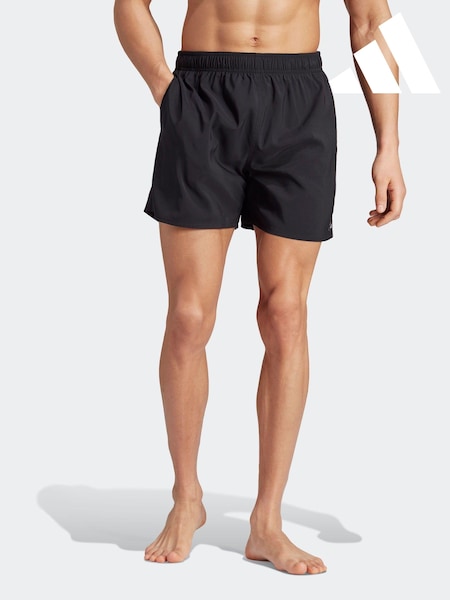 Donkerzwart - Adidas Solid Clx Short Length Swim Shorts (D35313) | € 38