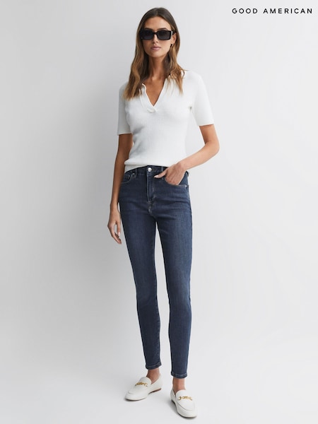 Good American Released Hem Skinny Jeans (D35764) | €130