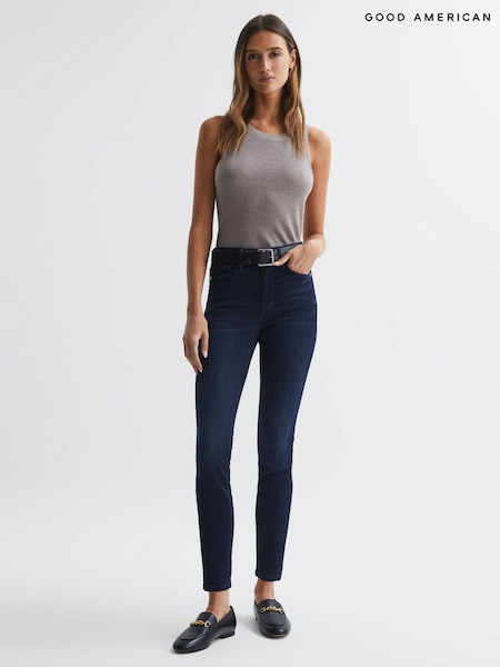Albastru deschis - Blugi skinny modelatori Good American (D35766) | 730 LEI