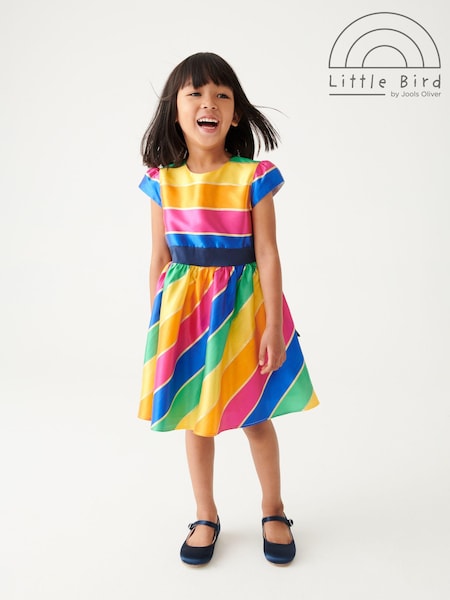 Little Bird by Jools Oliver Multi Multicoloured Striped Party Dress (D35925) | €12 - €14
