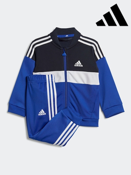 adidas Sportswear Tiberio 3-Stripes Colourblock Shiny Tracksuit Kids (D36266) | ‏67 د.إ.‏