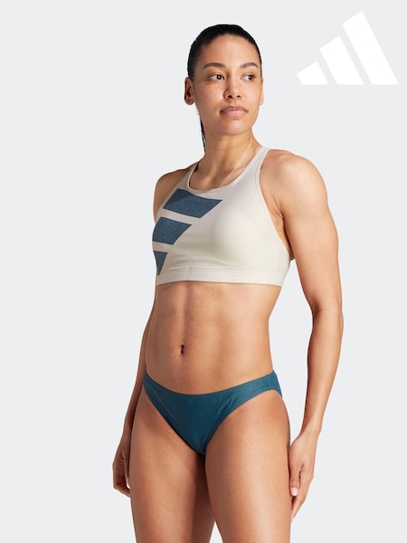 adidas Brown Swim Big Bars Bikini (D36293) | €25