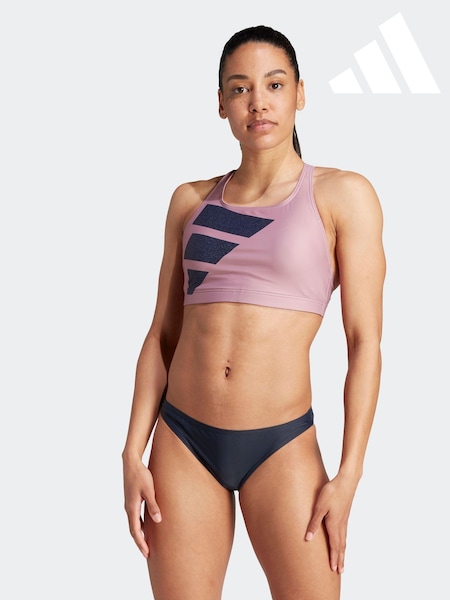 adidas Pink Swim Big Bars Bikini (D36294) | €25