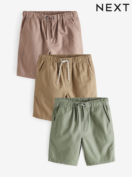 Roza/rumenorjava/zelena sage - 100% Cotton Pull-On Shorts 3 Pack (3-16yrs) (D36564) | € 15 - € 27
