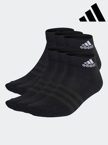 أسود - Adidas Cushioned Sportswear Ankle Socks 6 Pack (D36786) | ‏128 ر.س.‏