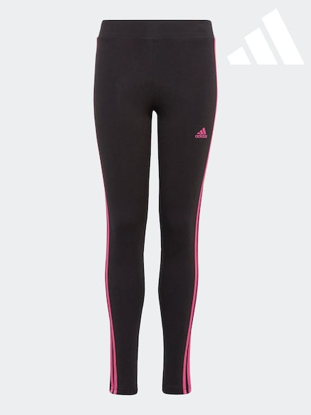adidas Black Sportswear Essentials 3-Stripes Cotton Leggings (D36920) | AED105