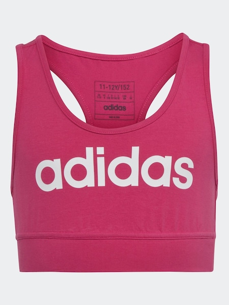 adidas Pink Essentials Linear Logo Cotton Bra Top (D36928) | €7