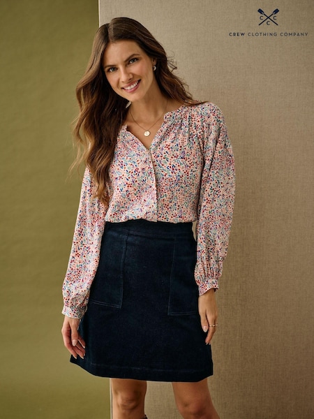 Crew Clothing Company Red Bronze Print  Shell Top (D36963) | €45