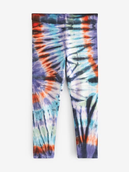 Black/Purple Tie Dye Printed Leggings (3-16yrs) (D37204) | € 4 - € 9