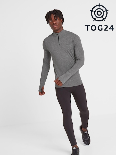 Tog 24 Light Grey Snowdon Thermal Quarter Zip Saga T-Shirt (D37209) | 158 QAR