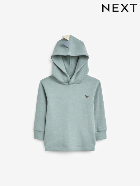 Mineralblau - Textured Jersey Dino Spikes Hoodie (3mths-10yrs) (D37298) | 7 € - 9 €