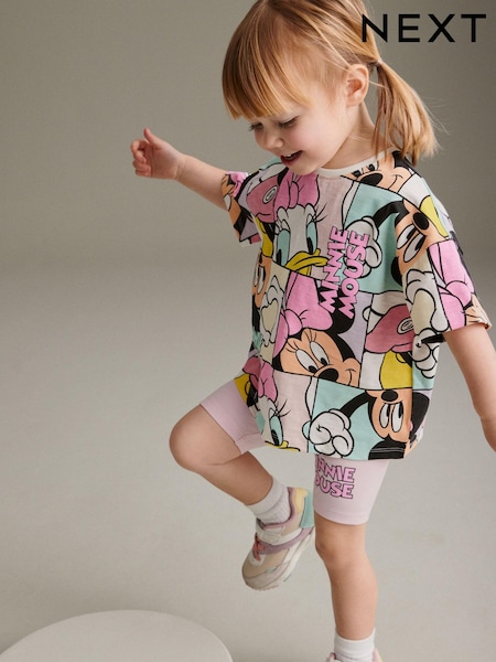 rožnata - Disney Mickey & Minnie T-Shirt and Cycle Short Set (3mths-7yrs) (D37420) | € 11 - € 15