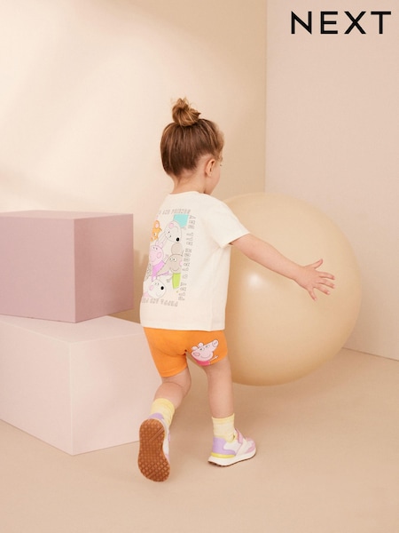 Orange Peppa Pig Short Sleeve T-Shirt and Cycle Short Set (3mths-7yrs) (D37508) | €7.50 - €10