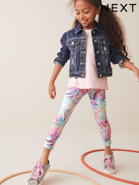 Pink/Blue/Purple Printed Leggings (3-16yrs) (D38089) | € 4 - € 9