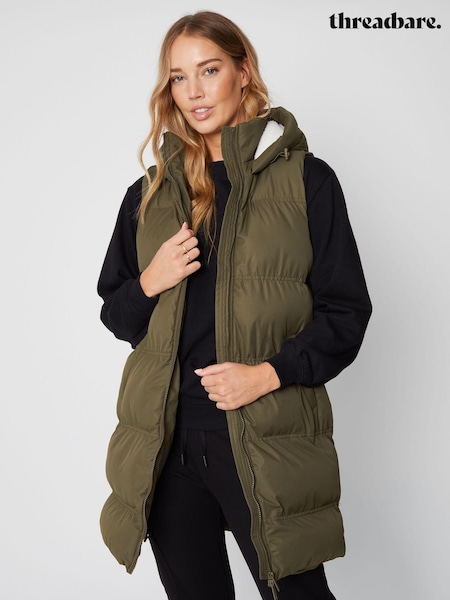 Threadbare Green Hooded Padded Gilet (D38271) | €21.50