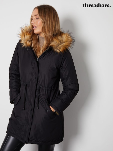 Threadbare Black Reversible Hooded Padded Coat (D38328) | €27