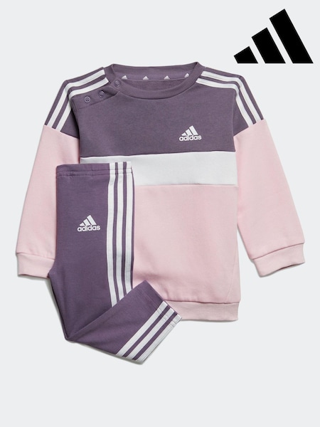 adidas Purple Infant 3-Stripe Tracksuit (D38337) | €22