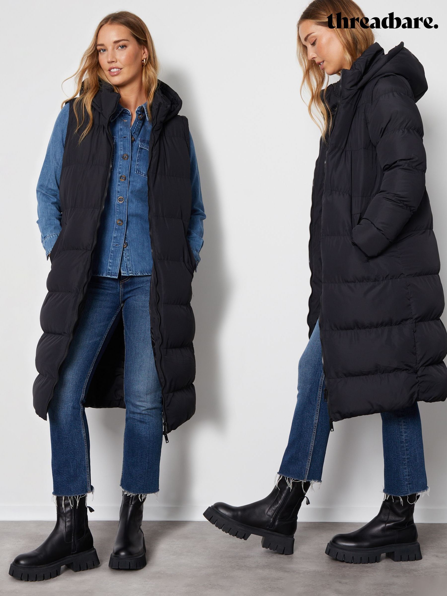 Next long padded coat deals
