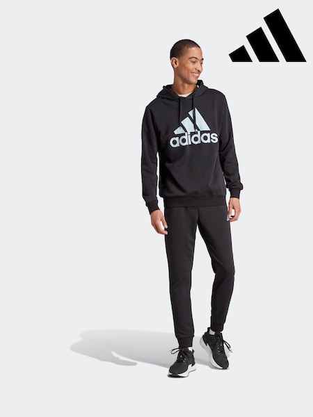adidas Black Sportswear Big Logo Terry Tracksuit (D38463) | €41.50