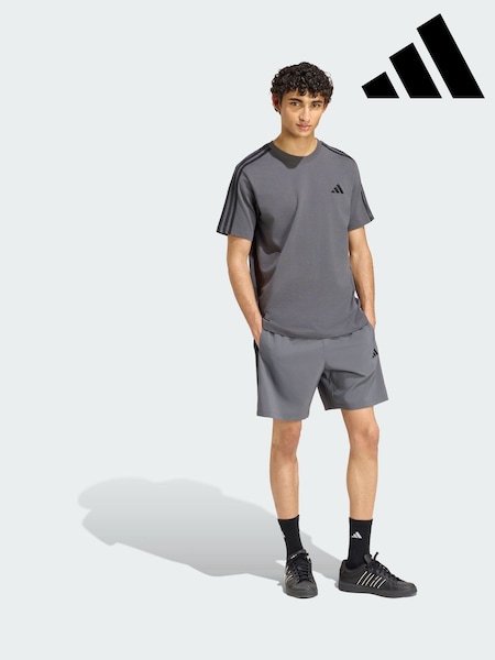 Grey - Regular Adidas Essentials 3-stripes Chelsea Lite Woven Shorts