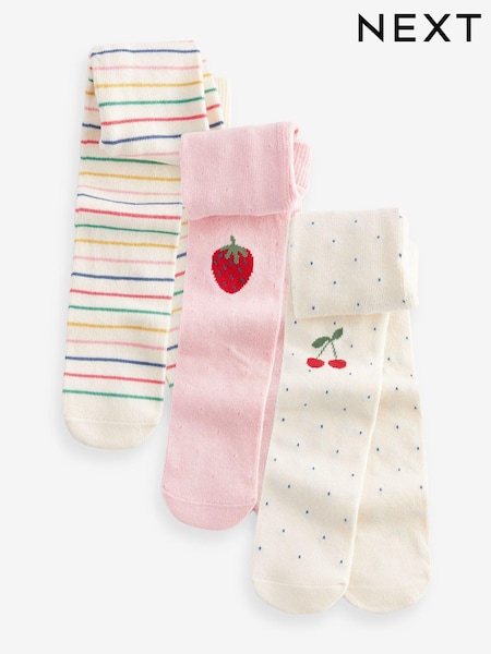 Črtasta s sadjem - Baby Designed Tights 3 Pack (0mths-2yrs) (D38861) | € 11