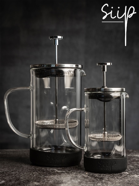 SIIP Clear 8 Cup Double Walled Glass Cafetiere (D38881) | ₪151