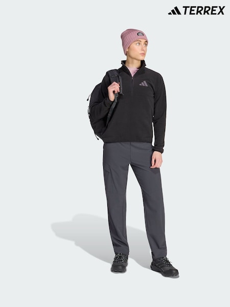 Black - Adidas Terrex Multi Essentials Half Zip Fleece Jacket