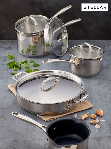 Stellar Chrome 7000 5 Piece Draining Saucepan Set (D39272) | € 234
