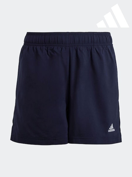 adidas Blue Sportswear Essentials Small Logo Chelsea Shorts (D39292) | 32 QAR