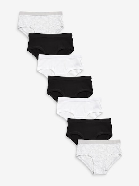 Noir/Blanc - Slips hipster 7 (2-16 ans) (D39308) | € 9 - € 12