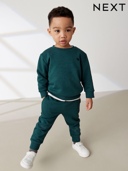 Green Jersey Sweatshirt And Joggers Set (3mths-7yrs) (D39312) | R$ 100 - R$ 135