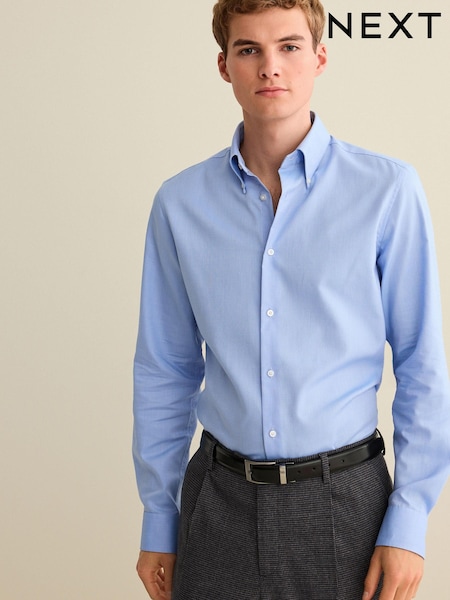 Blue Dobby Slim Fit Heritage Formal Shirt (D39552) | €7