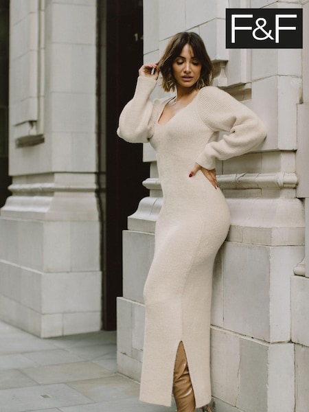 F&F Natural Fw Bridge Chunky Knit Dress (D39646) | €24