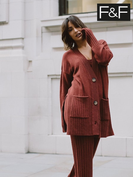 F&F FW Bridge Hailey Rust Knit Co-Ord Trousers (D39656) | €13.50