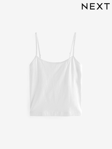 White Cami Vest With Inner Crop Top (9-16yrs) (D39679) | AED16 - AED30