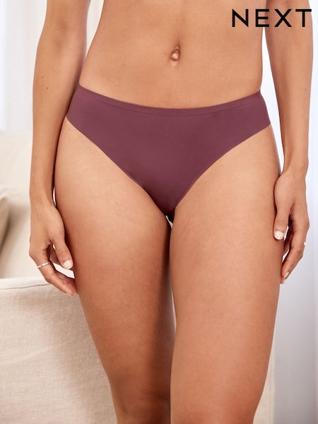 Plum Purple Brazilian Bonded Mesh No VPL Knickers (D39702) | €4
