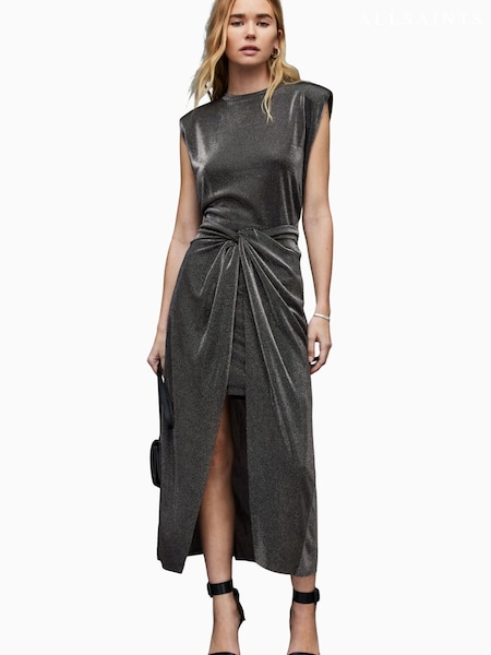 AllSaints Silver Sami Metallic Skirt (D39910) | € 34