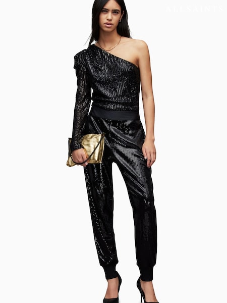 AllSaints Soraya Black Sequin Trousers (D39912) | €95