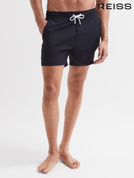 Reiss Navy Beach Plain Drawstring Swim Shorts (D40021) | €39.50