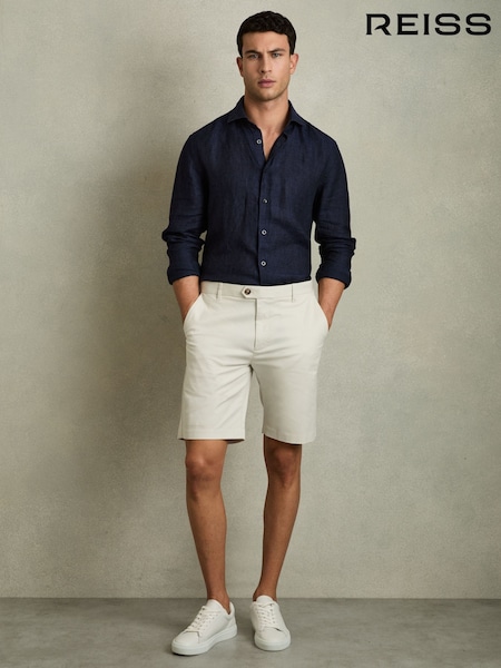 Caliza - Reiss Wicket Cotton Chino Shorts with Stretch (D40028) | 95 €