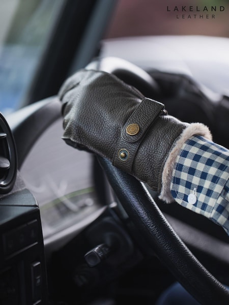 Lakeland Leather Brown Milne Winter Leather Gloves (D40714) | $95