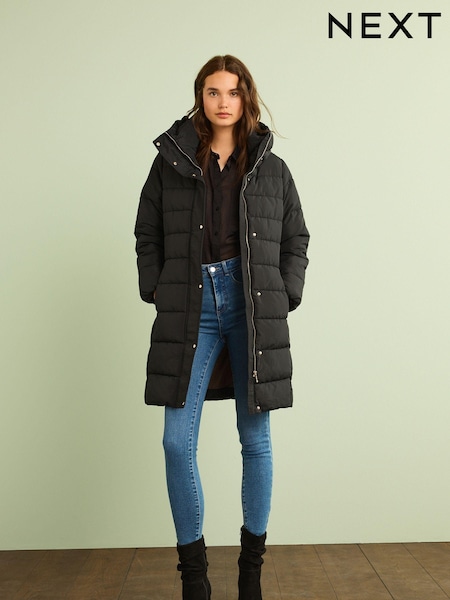 Schwarz - Shower Resistant Hooded Padded Coat (D40733) | 23 €